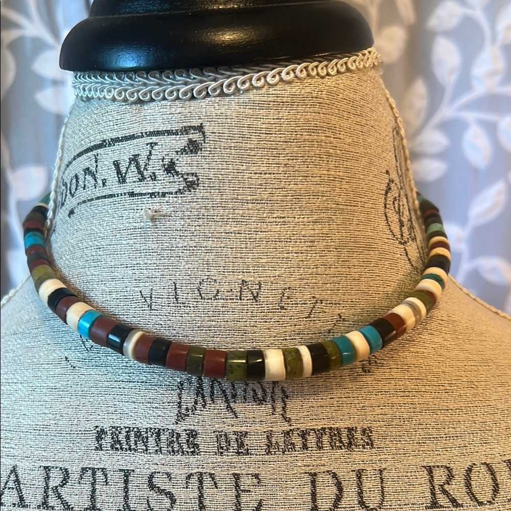 Multicolor Heishi beaded necklace
